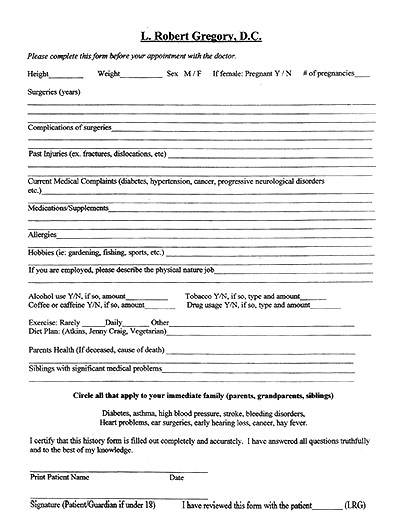 New Patient Paperwork - Insurance 2